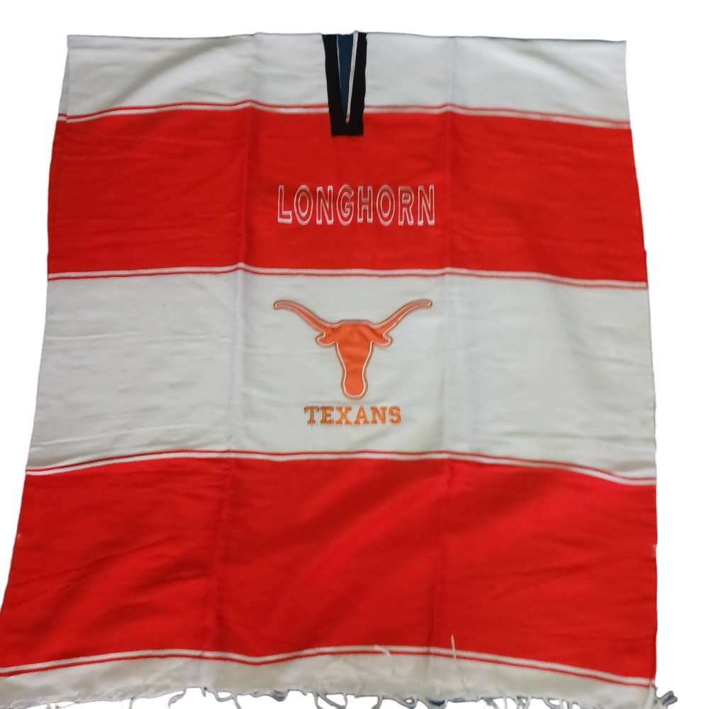 Texas Longhorns Poncho | Acrylic Cotton | One size